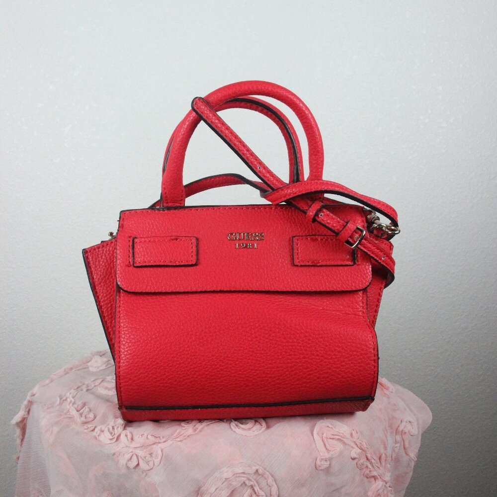 Guess, Hand or Shoulder Bag, Red, MINIMAL USE - Picture 1 of 10